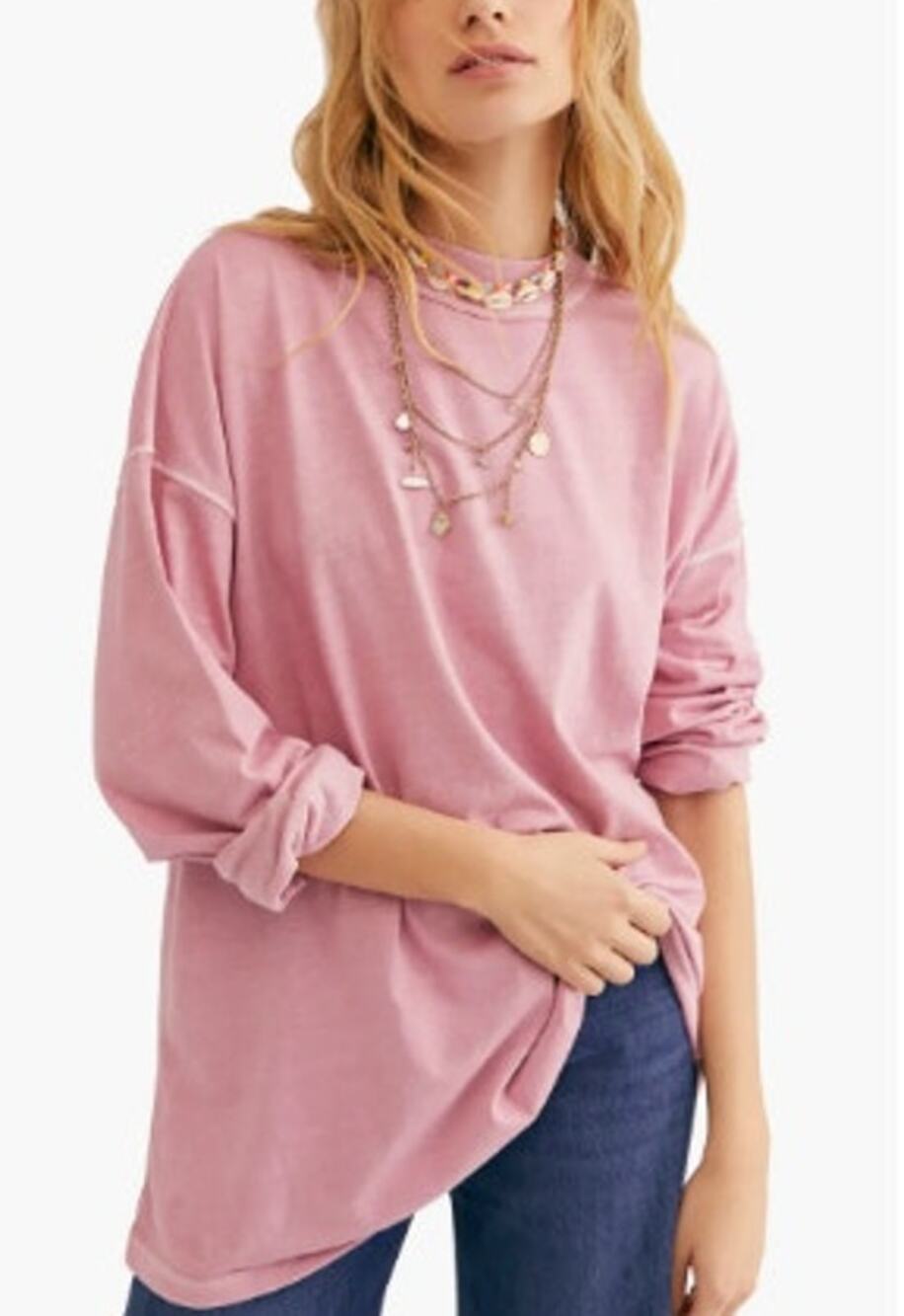 NEW! We The Free 'Be Free' Tunic T-Shirt in PINK (S)